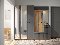 Шкаф для одежды Эмилия ЭЛ-16К комбинированный дуб крафт золотой/графит