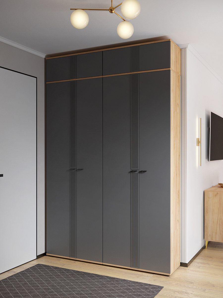 Антресоль Эмилия ЭЛ-51 дуб крафт золотой/графит