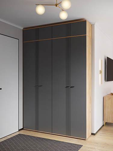 Антресоль Эмилия ЭЛ-51 дуб крафт золотой/графит