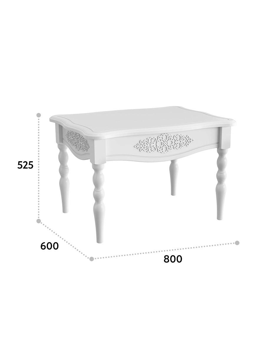 Стол журнальный Ассоль АС-73 белое дерево