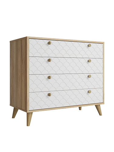 Комод Велламо ВО-12 блэквуд ячменный/бланж