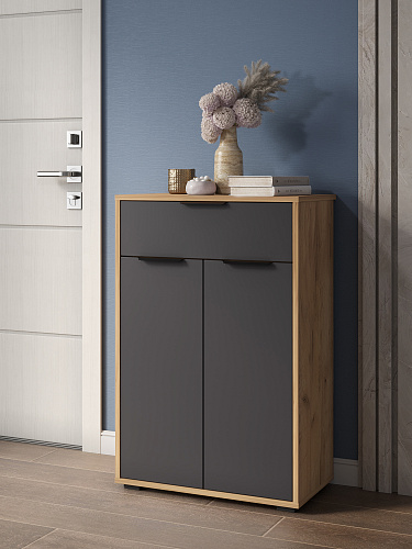 Комод Оптима ОП-06 дуб крафт золотой/графит