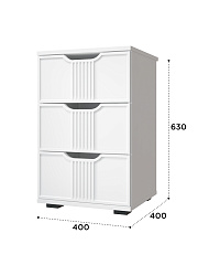 Тумба прикроватная Эмилия ЭЛ-26 белый структурный/меренга