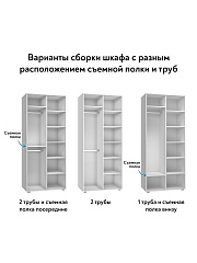 Шкаф для одежды Оптима ОП-01 белый структурный/меренга