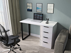 Стол С-400 белый структурный/меренга