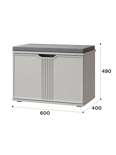 Тумба Эмилия ЭЛ-4К (с подушкой) кашемир/шарли керамика