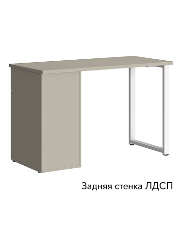 Стол Оливия ОЛ-33 (120х55) глиняный серый/риолит/каркас белый
