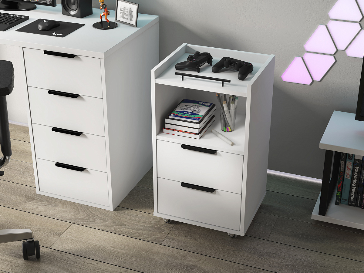 Тумба К-30 белый структурный/меренга