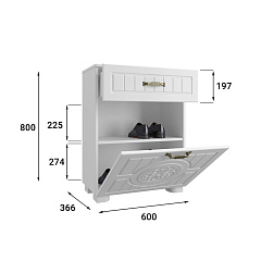 Комплект мебели для прихожей Монблан МБ-007 белое дерево