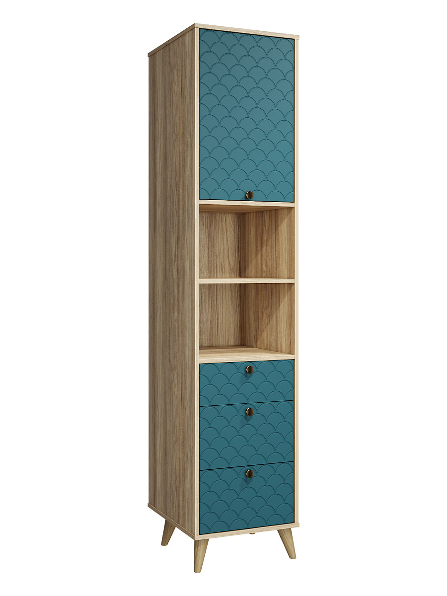 Комплект мебели для спальни Велламо ВО-114 блэквуд ячменный/морская волна