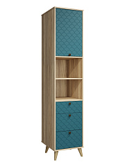 Комплект мебели для спальни Велламо ВО-114 блэквуд ячменный/морская волна