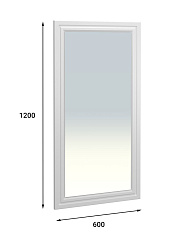 Зеркало «Монблан» МБ-40 (600х1200) белое дерево