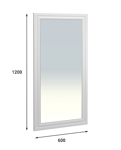 Зеркало «Монблан» МБ-40 (600х1200) белое дерево