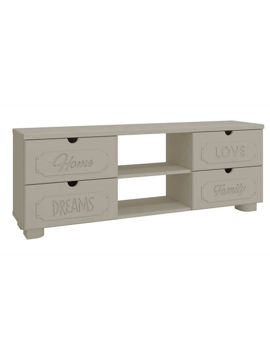 Тумба для ТВ ДримСтар ДС-15 глиняный серый/риолит