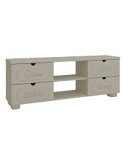 Тумба для ТВ ДримСтар ДС-15 глиняный серый/риолит