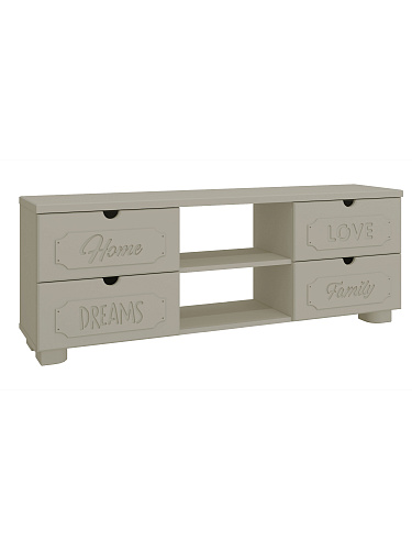 Тумба для ТВ ДримСтар ДС-15 глиняный серый/риолит