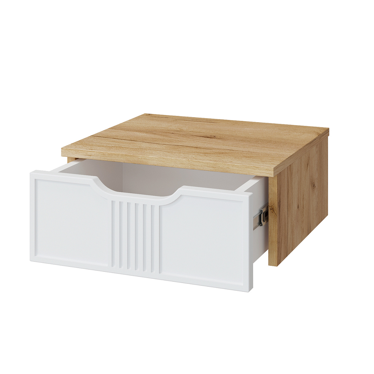 Тумба подвесная ЭЛ-23 дуб крафт золотой/меренга