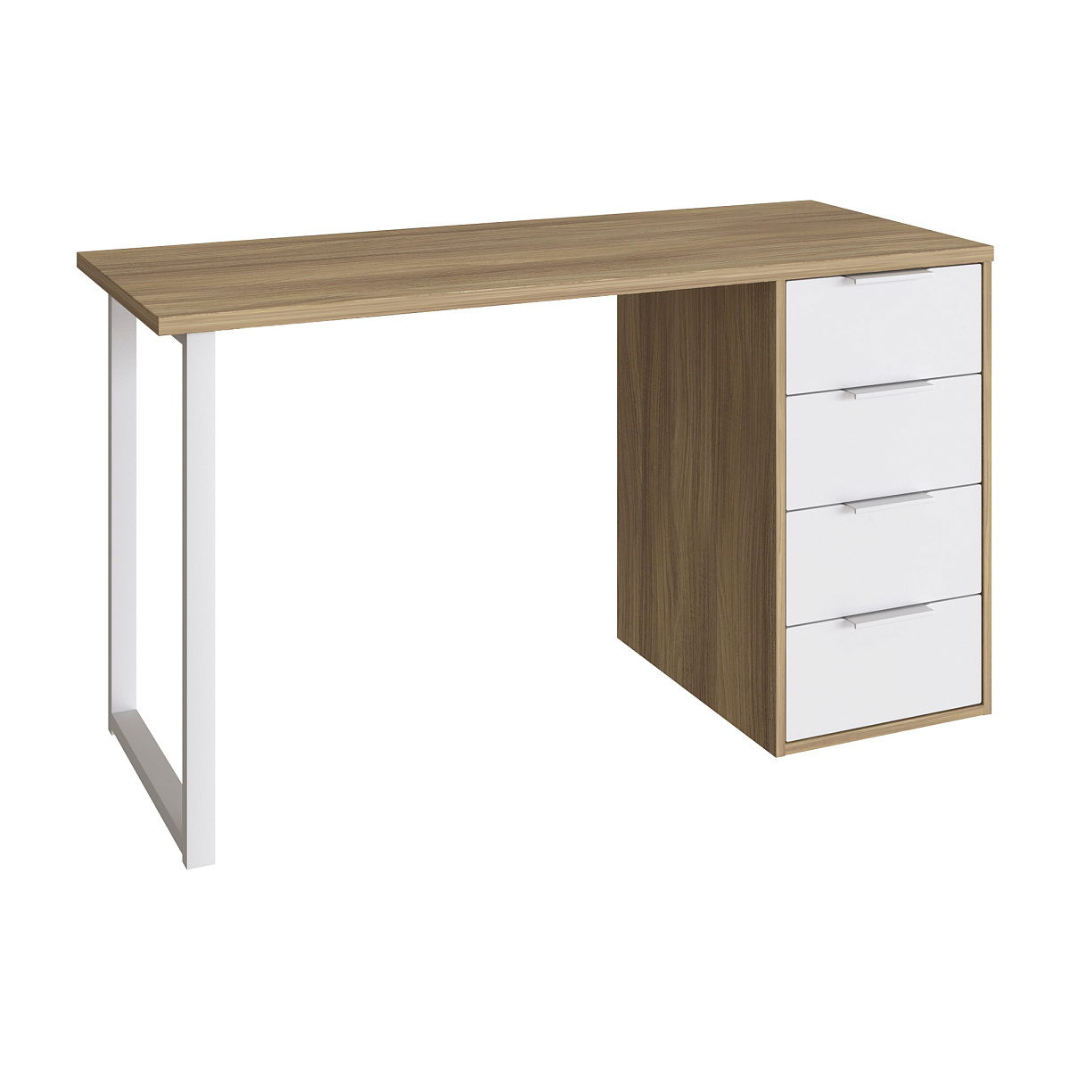 Стол С-412 блэквуд ячменный/меренга (1350х550 белая опора)