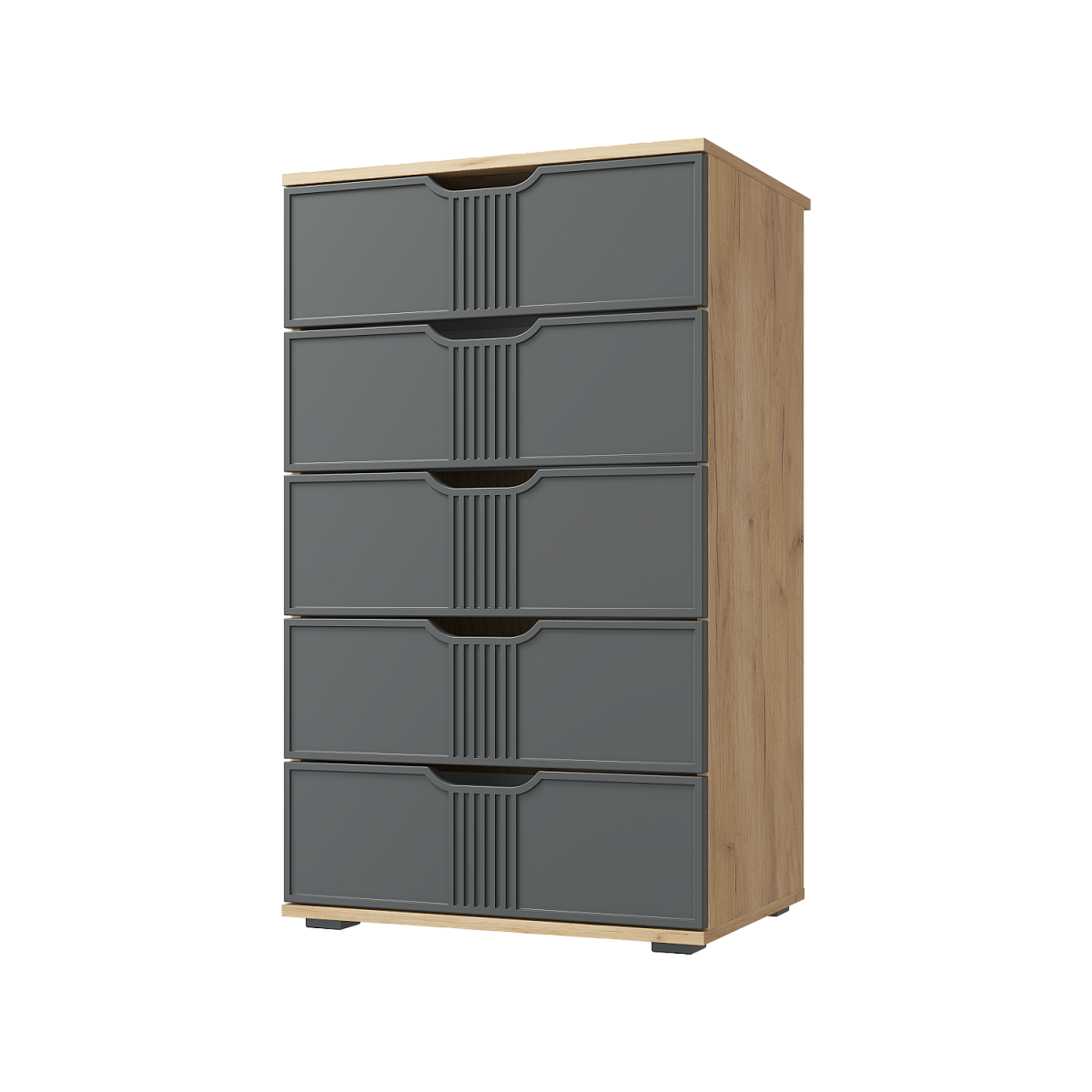 Комод Эмилия ЭЛ-18 дуб крафт золотой/графит