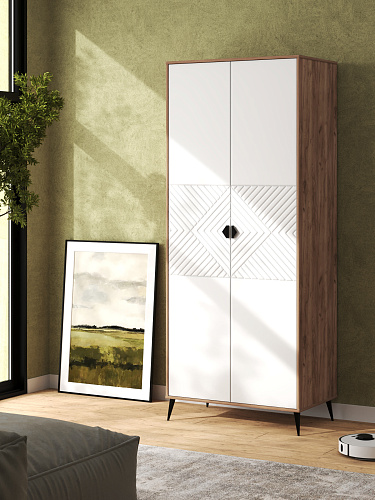 Шкаф для одежды Астрид АР-01 дуб крафт табачный/бланж