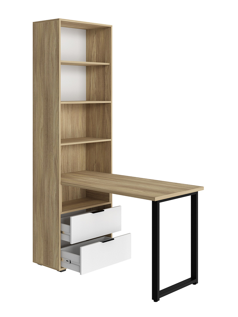 Стол рабочий Оптима ОП-20 блэквуд ячменный/меренга