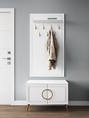 Вешалка Оливия ОЛ-15 (700х1300) белый бриллиант/бланж