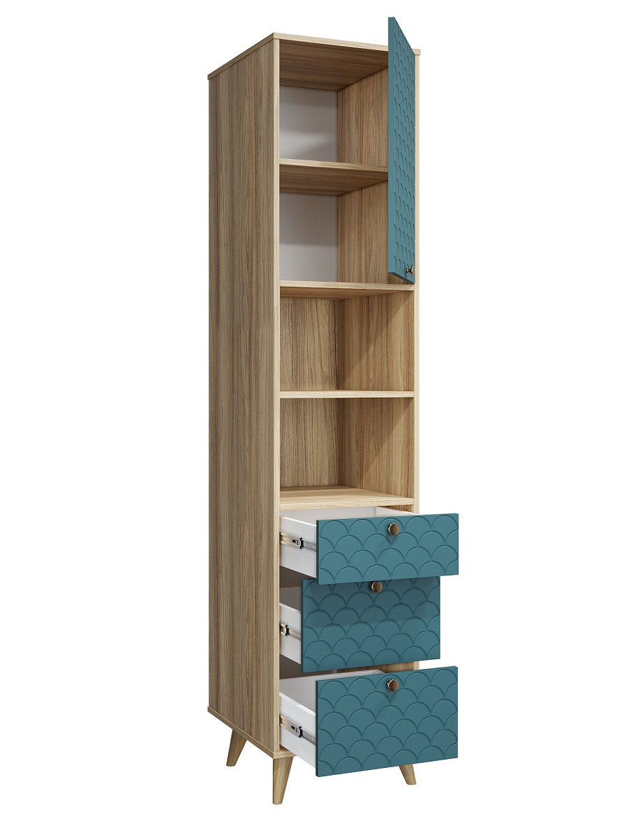 Пенал Велламо ВО-14 блэквуд ячменный/морская волна