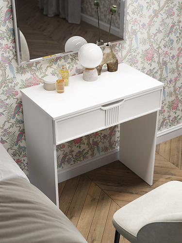 Стол туалетный ЭЛ-36 белый структурный/меренга