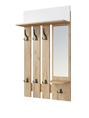 Вешалка Эмилия ЭЛ-49 дуб крафт золотой/меренга