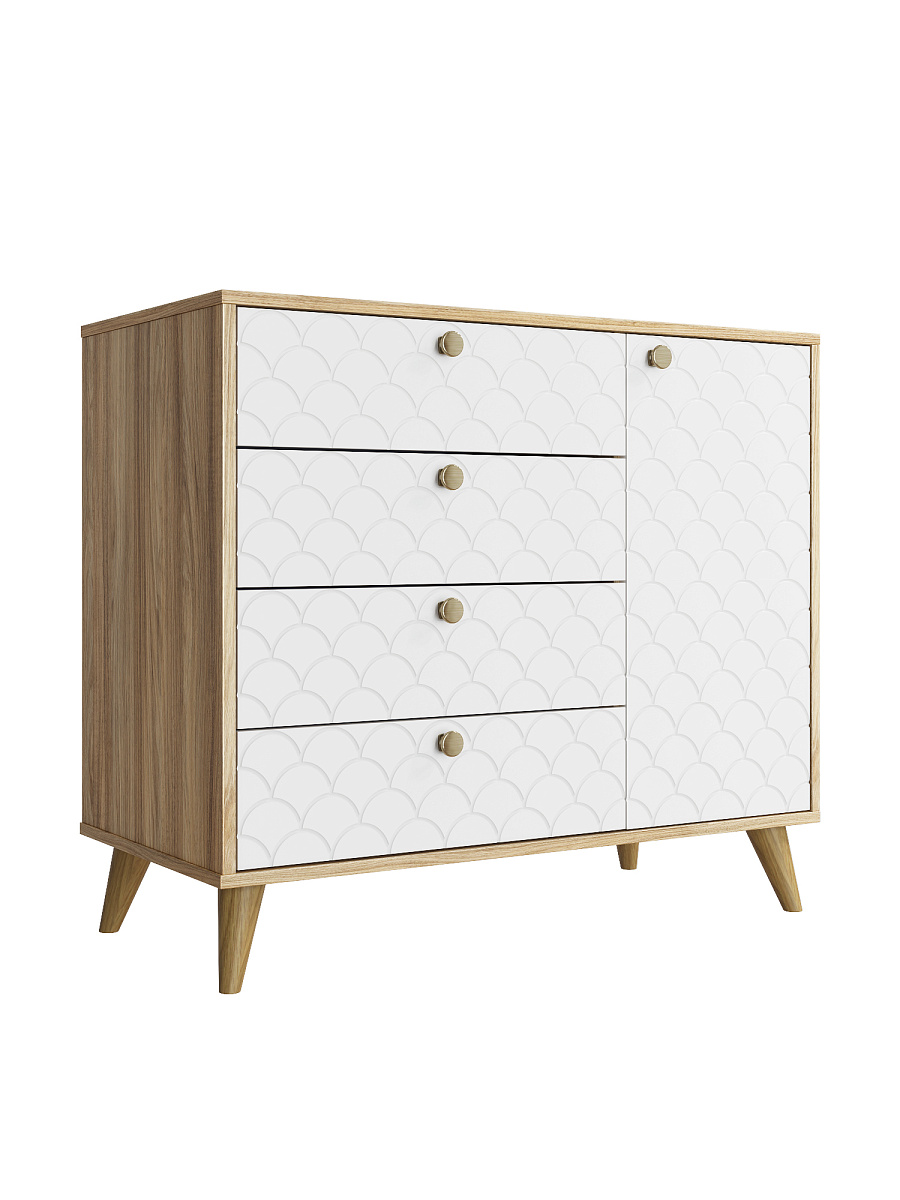 Комод Велламо ВО-11 блэквуд ячменный/бланж