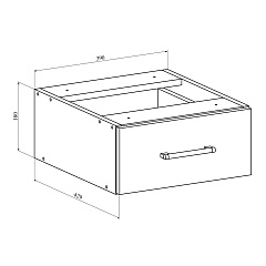 Тумба подвесная ОФ-26 дуб крафт табачный