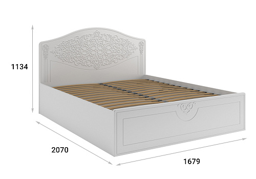 Кровать Ассоль АС-30 (2000х1600) белое дерево