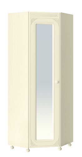 Шкаф угловой Ассоль плюс АС-52К с зеркалом (левый) ваниль