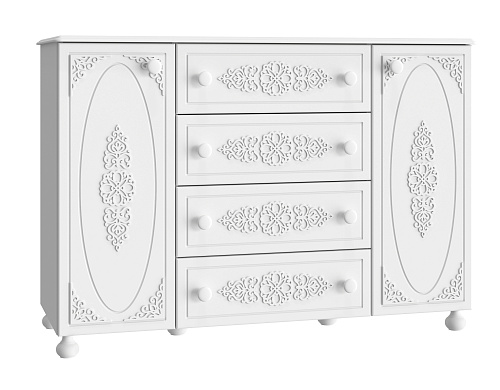 Тумба комбинированная Ассоль АС-19 белое дерево