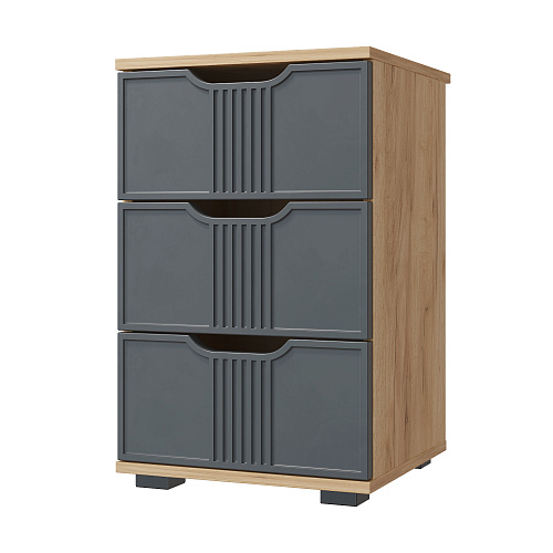 Тумба прикроватная Эмилия ЭЛ-26 дуб крафт золотой/графит