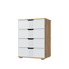 Комод Эмилия ЭЛ-19 дуб крафт золотой/меренга