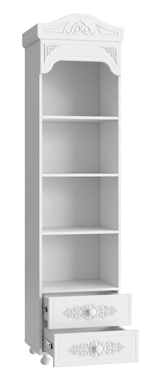 Шкаф-пенал открытый Ассоль АС-43 белое дерево