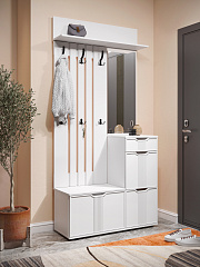 Тумба Эмилия ЭЛ-4 белый структурный/меренга