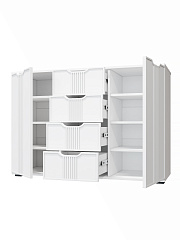 Комод Эмилия ЭЛ-21 белый структурный/меренга