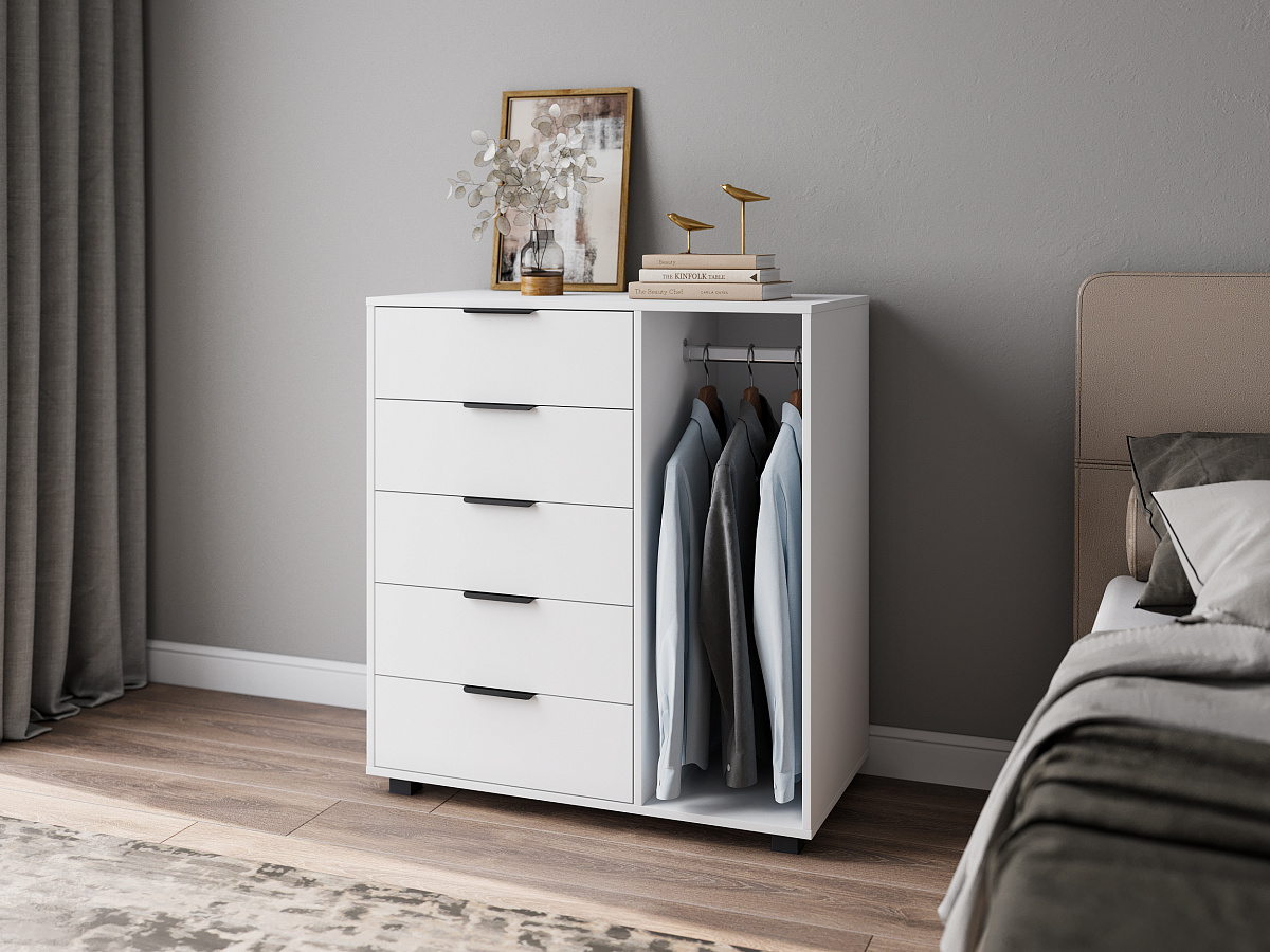 Шкаф комбинированный К-20 белый структурный/меренга