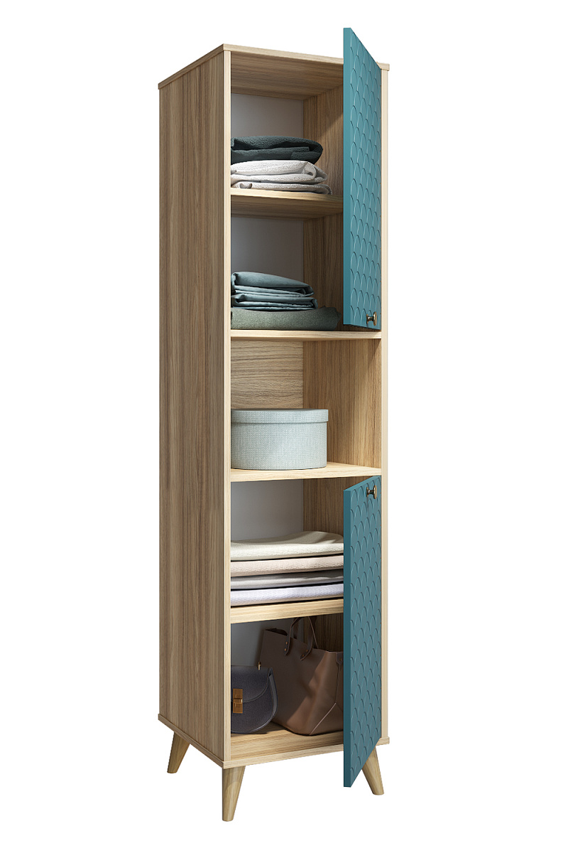 Пенал Велламо ВО-03 блэквуд ячменный/морская волна