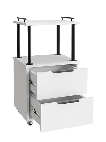 Тумба комбинированная К-32 белый структурный/меренга
