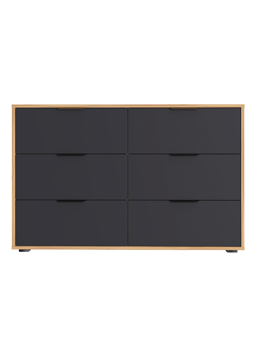 Комод Оптима ОП-15 (1202х426) дуб крафт золотой/графит