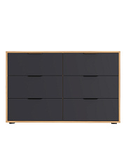 Комод Оптима ОП-15 (1202х426) дуб крафт золотой/графит