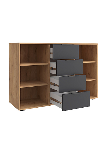 Комод Оптима ОП-17 дуб крафт золотой/графит