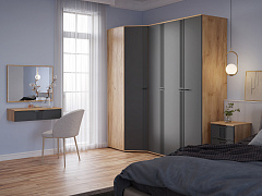 Шкаф для одежды Эмилия ЭЛ-16К глухой дуб крафт золотой/графит