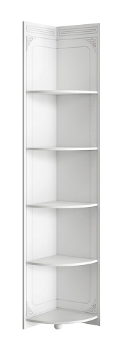 Стеллаж угловой Ассоль АС-54 белое дерево