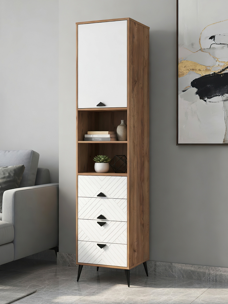 Пенал Астрид АР-06 дуб крафт табачный/бланж