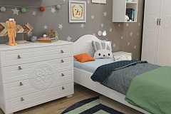 Комод «Монблан» МБ-37К белое дерево