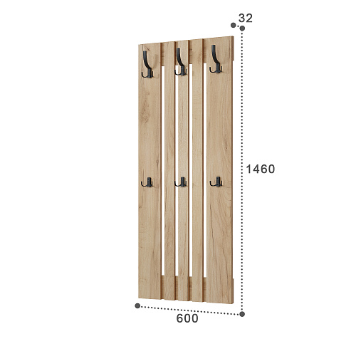 Комплект мебели для прихожей Эмилия ЭЛ-001 дуб крафт золотой/графит